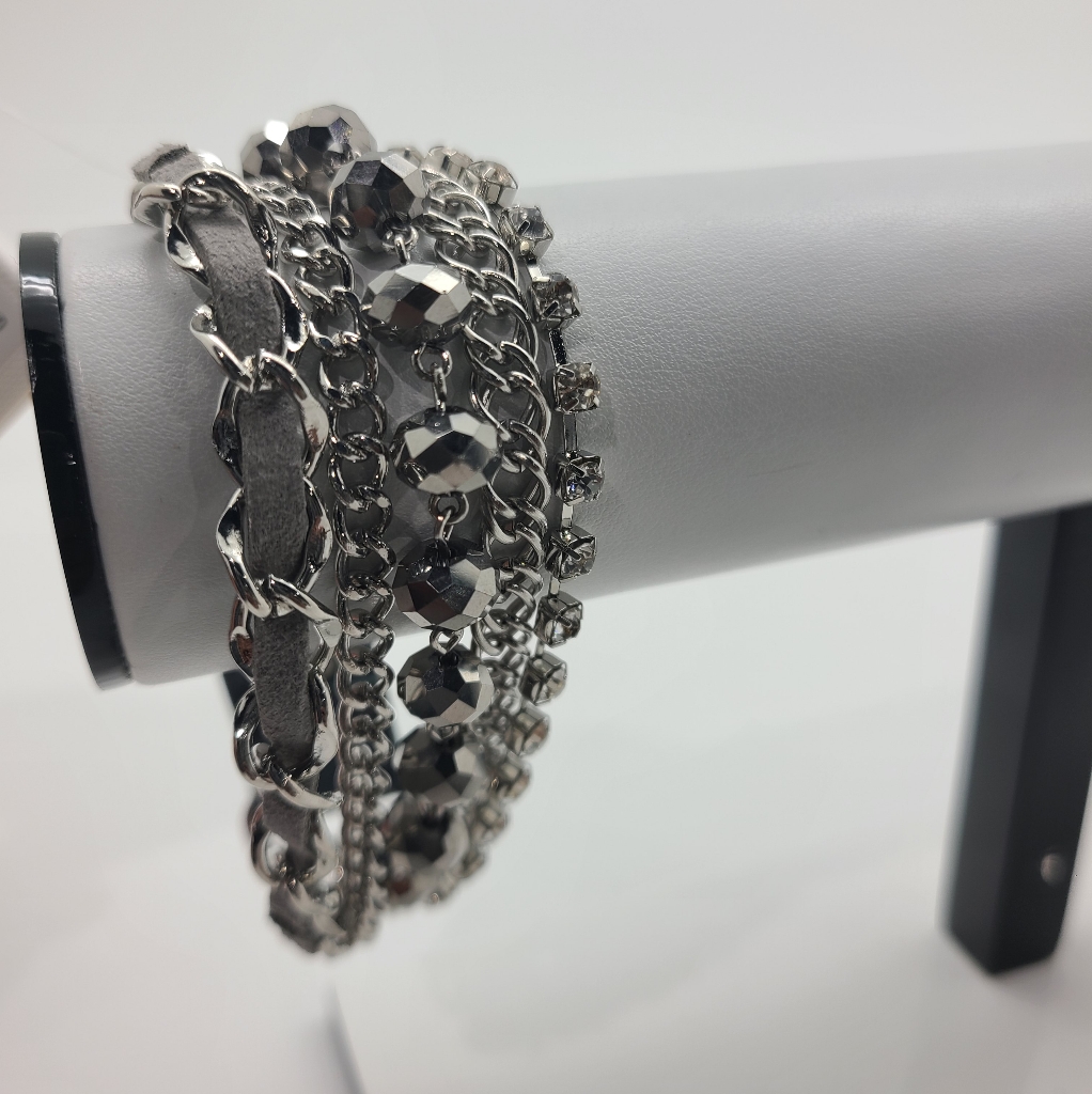 Chic Silver Beaded Northern Reflections Bracelet